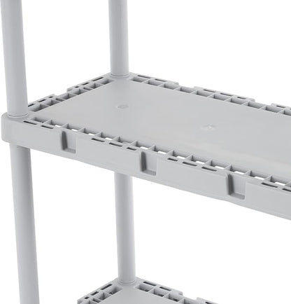 Gracious Living 3 Pack Light Duty Storage Shelves, Knect-A-Shelf 4-Shelf Solid - Image 9