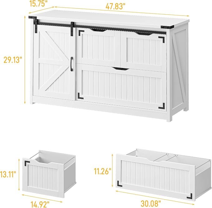 Halitaa 47.8” Farmhouse File Cabinet - Image 2
