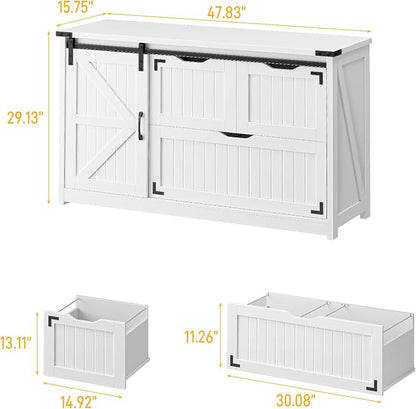Halitaa 47.8” Farmhouse File Cabinet - Image 2