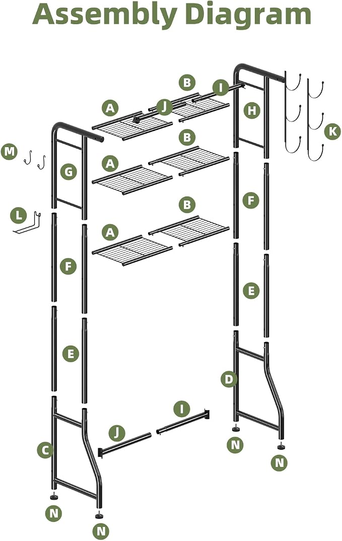 Simple Trending Over The Toilet Storage Cabinet, Metal Bathroom Shelf Organizer - Image 8