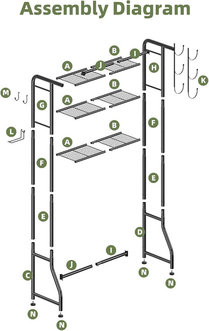 Simple Trending Over The Toilet Storage Cabinet, Metal Bathroom Shelf Organizer - Image 8