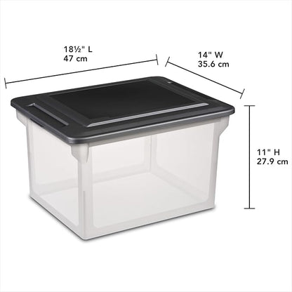 Plastic File Box Clear Storage Bins - Image 3