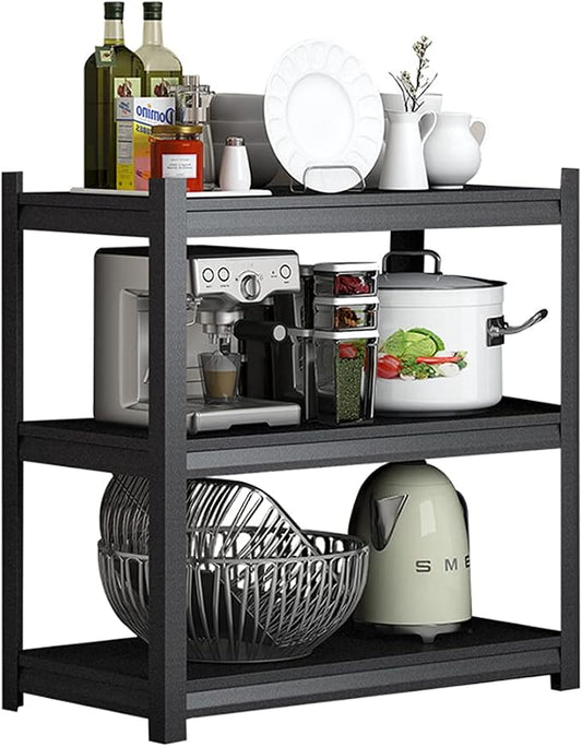 3-Shelf Adjustable Kitchen Storage Rack Unit, Space-Saving Shelf by Unknown