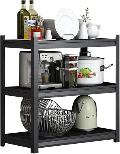 3-Shelf Adjustable Kitchen Storage Rack Unit, Space-Saving Shelf by Unknown