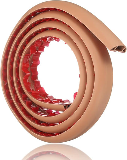 HARFINGTON 6ft Cord Cover Floor W0.6 x H0.33 Inner Channel PVC Hide Extension - Image 3