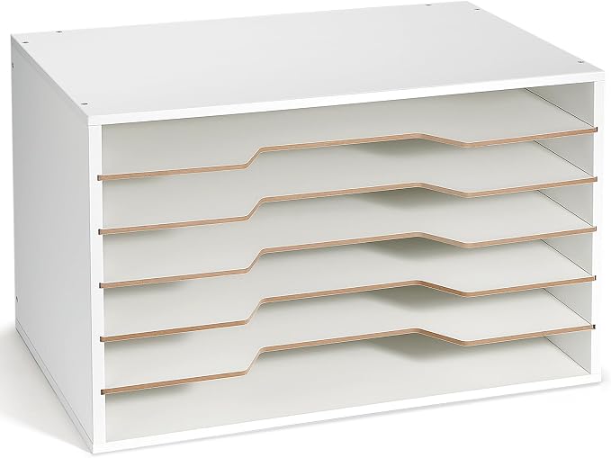 12x18 Construction Paper Organizer, Larger Size Wooden Literature Organizer by Yumkfoi
