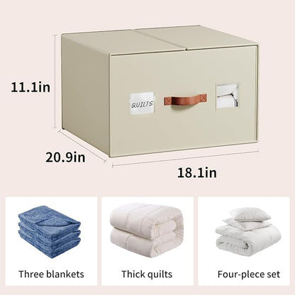 2 Pack Large Blankets Storage Bags, king&queen size comforter Organizers - Image 2