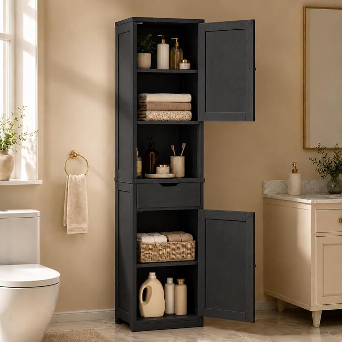 Walsunny Tall Bathroom Storage Cabinet by Walsunny