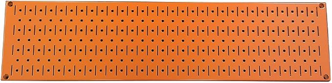 Wall Control Narrow Pegboard Rack 8in x 32in Orange Metal Pegboard Runner Tool by Wall+Control