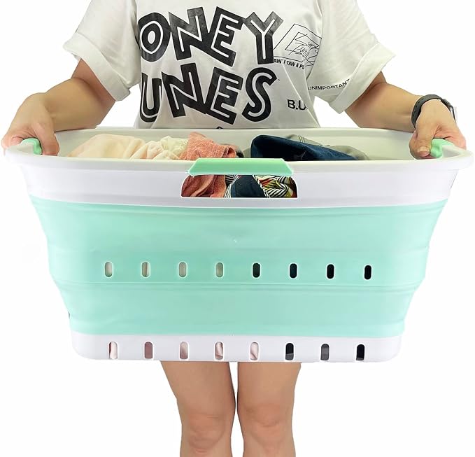 SAMMART 42L Collapsible Plastic Laundry Basket - Image 7