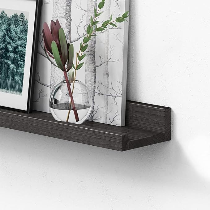 Forbena 24 Inch Long Picture Ledge Shelf Set of 4, Rustic Display Shelves - Image 7