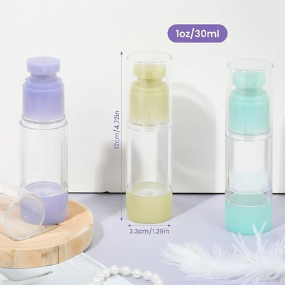 1oz 30ml Airless Pump Bottles, Refillable Leak Proof Travel Pump Bottle - Image 4