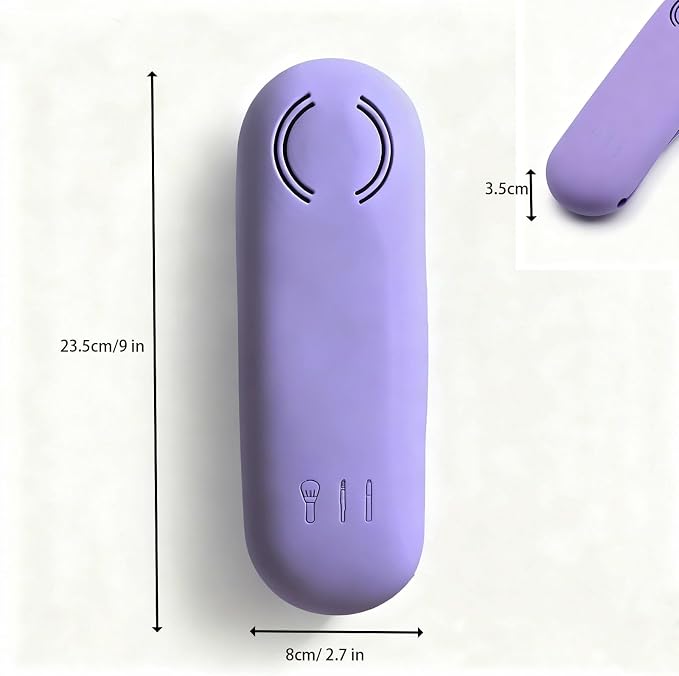 Magnetic Silicone Makeup Brush Holder – Portable Cosmetic Brush Organizer Case - Image 3