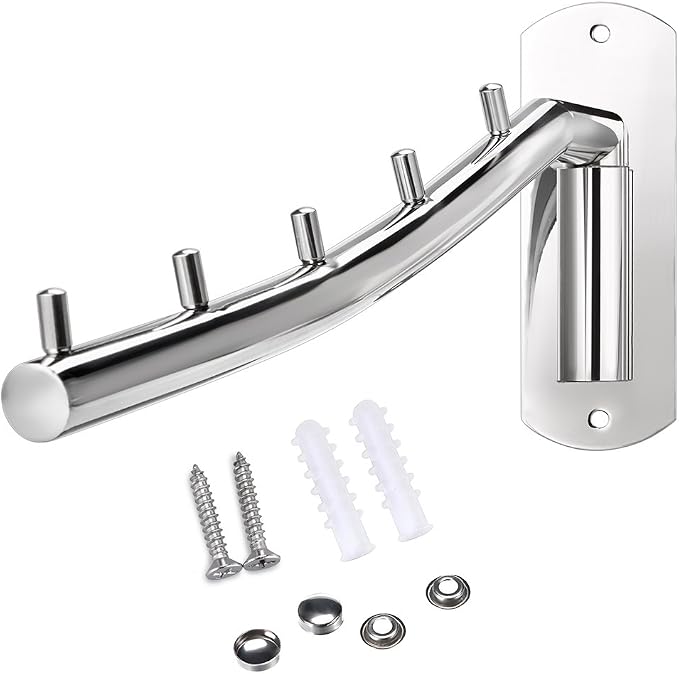 Sumnacon Wall Mounted Clothes Hanger Rack, Stainless Steel Garment Hooks by Sumnacon