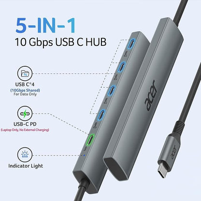 Acer 10 Gbps USB C Hub, USBC Splitter - Image 2
