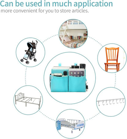 Bseash Bunk Bed Organizer, Bedside Caddy Hanging Bed Organizer Storage Bag - Image 6