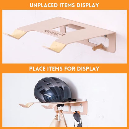 Bike Wall Mount With Shelf, Heavy-Duty Adjustable Bike Hanger, Hold Up To 66lbs - Image 2