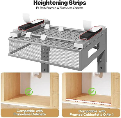 Under Sink Organizer, 2-Tier Dual Pull Out Cabinet Organizer Drawers - Image 5