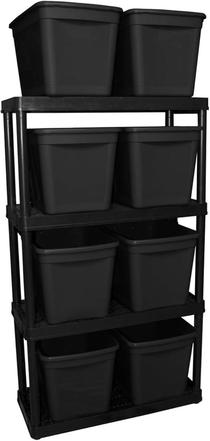 Gracious Living 4 Shelf Fixed Height Medium Duty Storage Unit 14 x 32 x 54.5 - Image 7