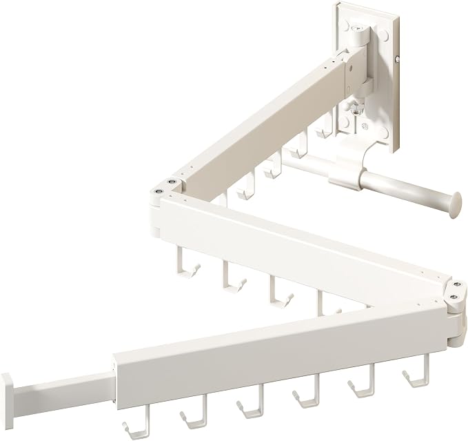 HEILAIYI Wall Mounted Clothes Hanger, Clothes Drying Rack, Laundry Drying Rack by HEILAIYI