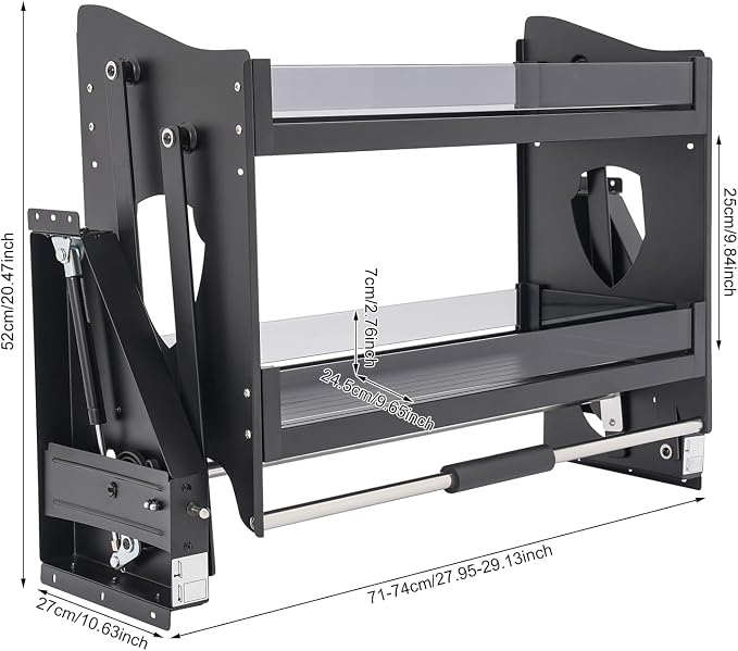 DNYSYSJ Pull down Shelf for Upper Cabinets, 2-Tier Pull down Cabinet Organizer - Image 6