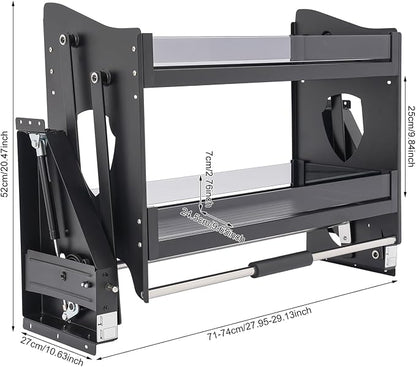 DNYSYSJ Pull down Shelf for Upper Cabinets, 2-Tier Pull down Cabinet Organizer - Image 6