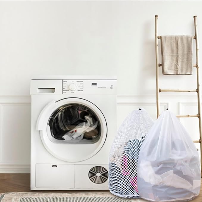 Mesh Laundry Bags with Adjustable Single Shoulder Straps 24" x 32" Sturdy Nylon - Image 7