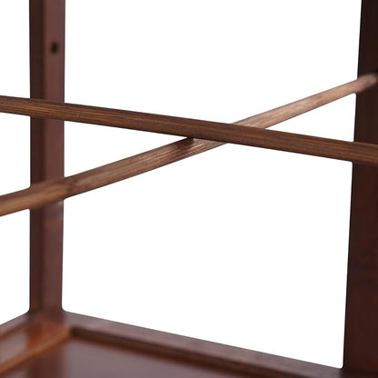 Rotating Bookshelf Tower, 360 Display 6 Tier Spinning Bookcase, Bamboo - Image 7