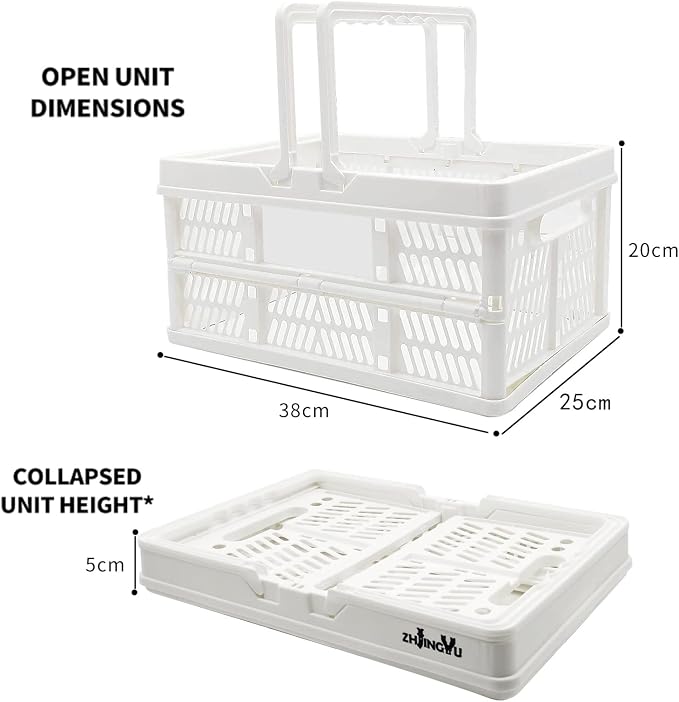 Plastic crates for storage, plastic baskets for organizing, 14.96x9.84x7.87" | - Image 4