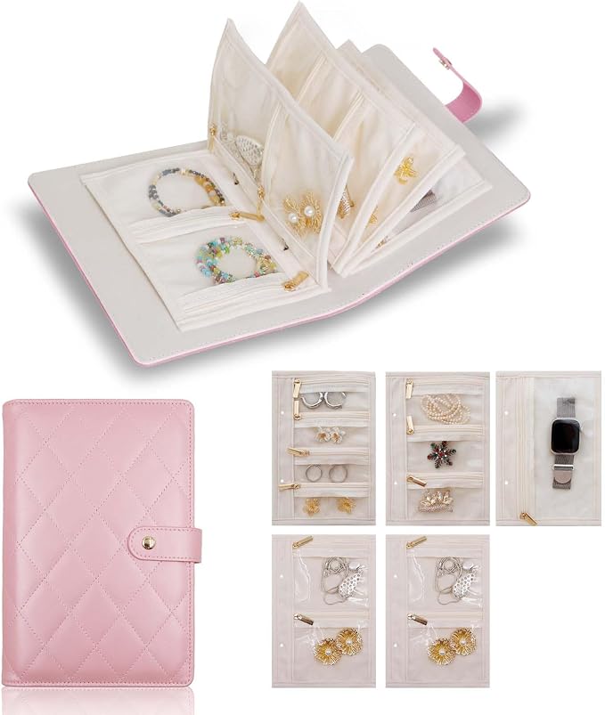 Travel Jewelry Organizer Case ， Portable Jewelry Organizers Storage Book - Image 2