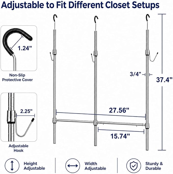 Adjustable Closet Rod Extender - Image 7