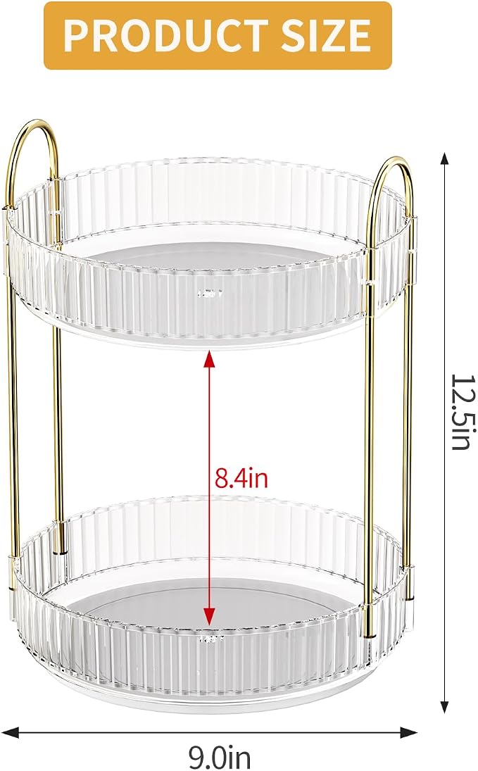 Oifecsie 360° Rotating Makeup Organizer, Large Capacity SkinCare Organizer - Image 5