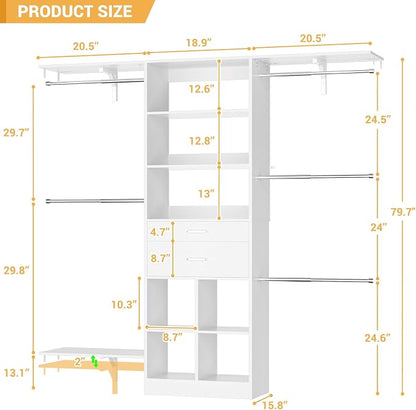 5FT Small Closet System, Baby Closet Organizer System - Image 3