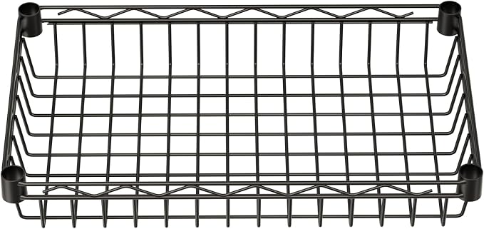 SINGAYE 4 Tier Basket Shelf Wire Shelving Unit Adjustable Storage Shelves Big - Image 4