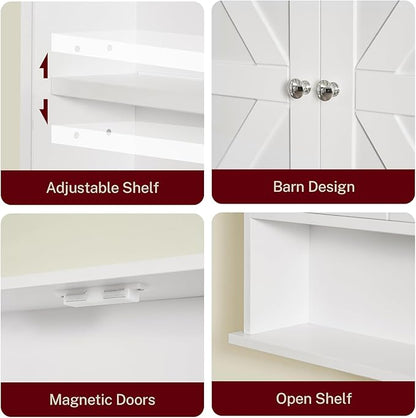 Bathroom Wall Cabinet, Over The Toilet Space Saver Storage - Image 6