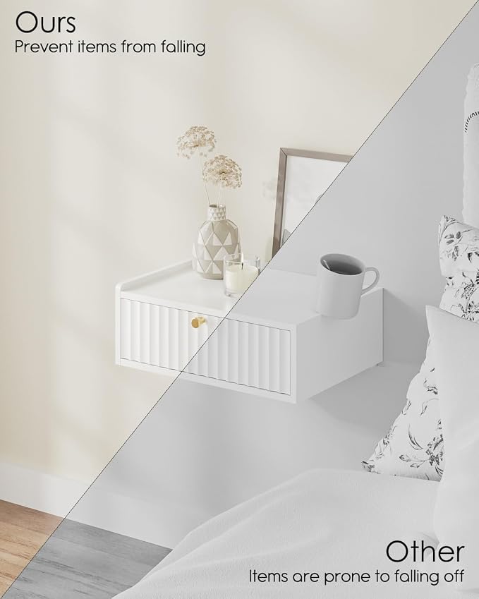 Floating Nightstand, Wall Mounted Night Stand - Image 4