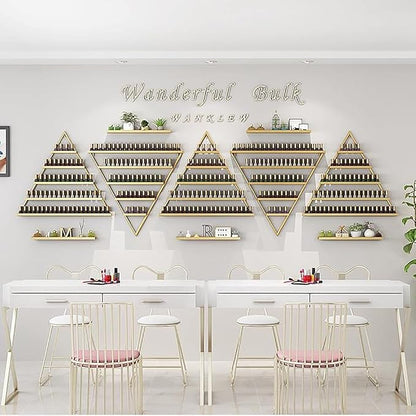 Wall Mounted Shelf Nail Polish Bottle Display Rack, Triangular Essential Oil - Image 3