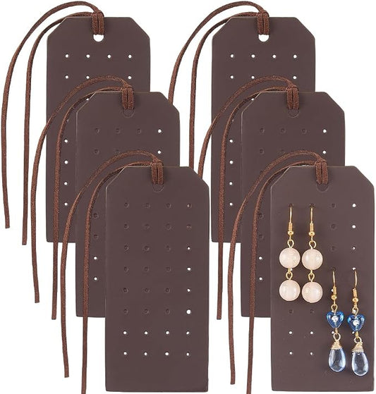 6PCS Pierced Leather Earring Displays Card 1.2mm 32 Holes Portable Jewelry by QUALITYCALFOVERA