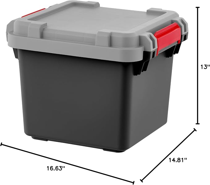 IRIS USA 4 Pack TrailBox, 8 Gallon Lockable Storage Trunk Box, Truck Bed Bin - Image 8