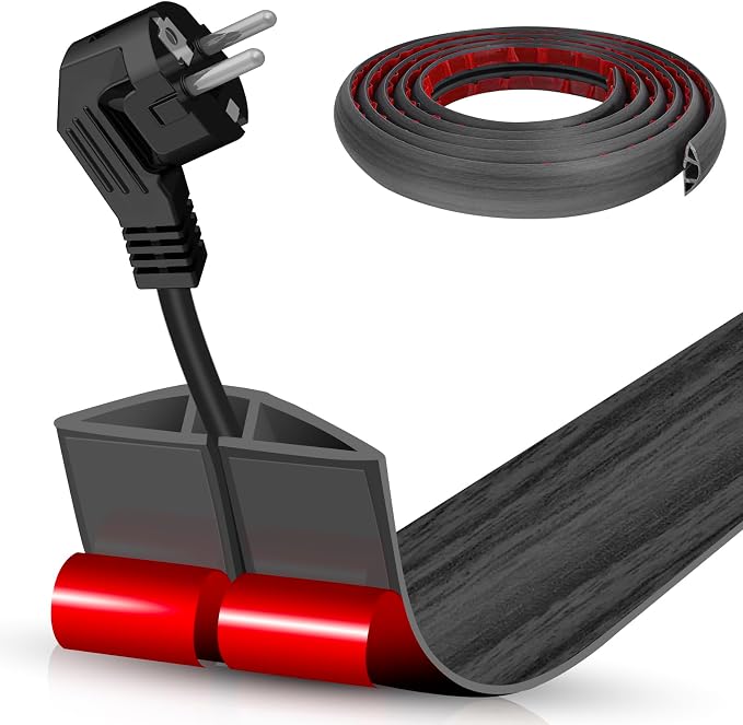 Floor Cord Cover Self Adhesive Cord Hider, 10FT Cable Management, Extension by DBHXXMB-HH