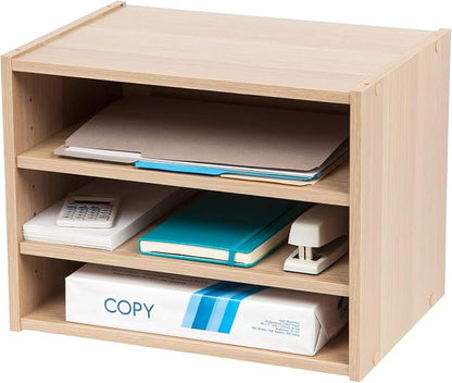 IRIS USA 3-Shelves Modular Wood Stackable Storage Box, Easy Assembly, - Image 4