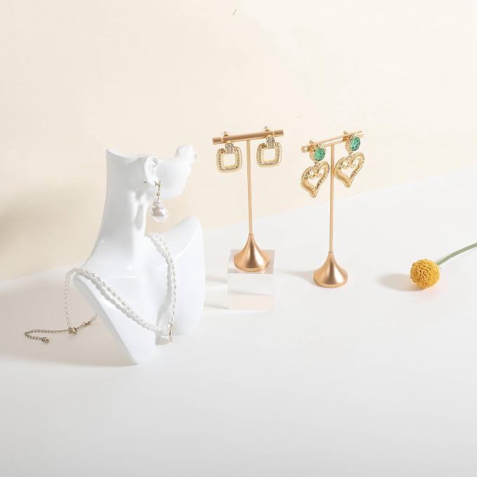 GemeShou Single Gold Earring T bar Stand, Metal earring display holder - Image 9