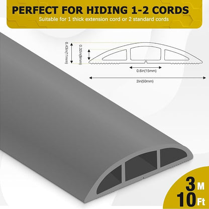Floor Cord Cover 10FT Cord Covers - Image 2