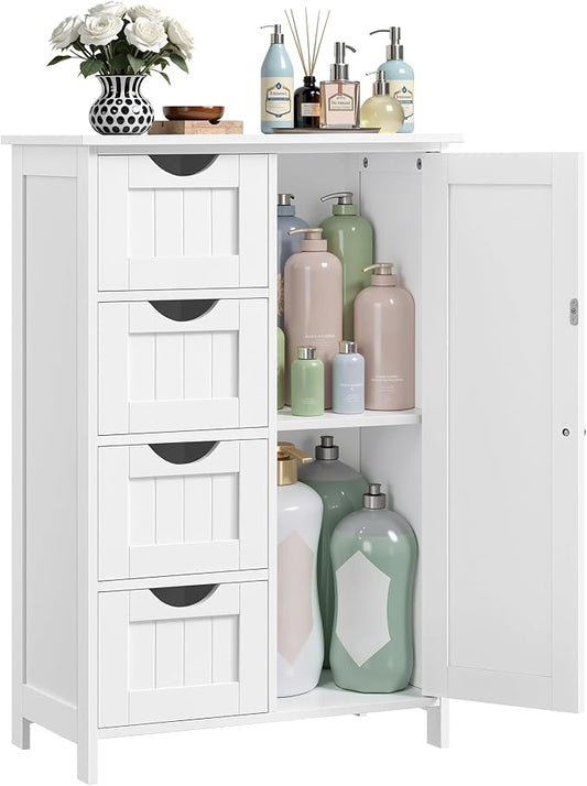 VASAGLE Storage Cabinet with Drawers, Freestanding Floor Cabinet with Door by Unknown