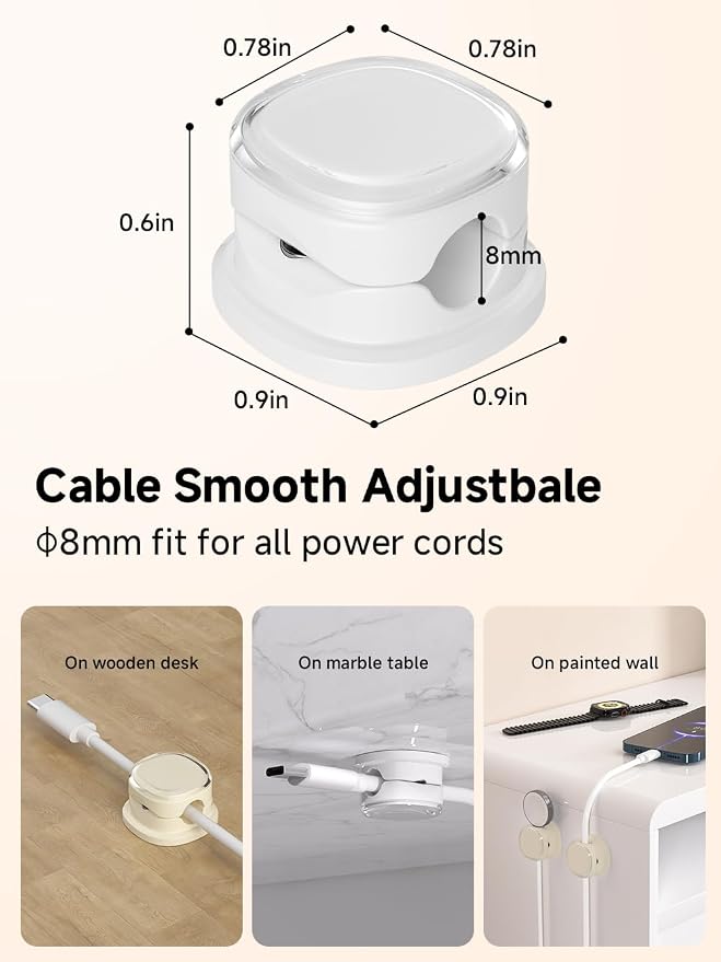 Magnetic Cable Clips, Adjustable Cord Holder Management, Adhesive Wire Keeper - Image 3