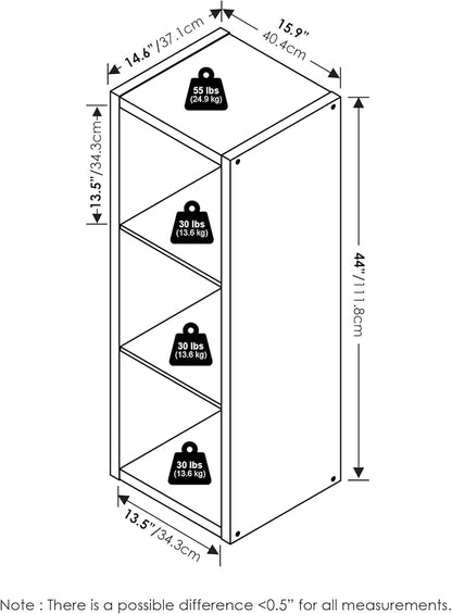 3-Cube Cubicle Bookshelf, Cube Bookcase - Image 2