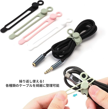 UMUST Silicone Cable Ties, Reusable Cable Management Organizer, Cord Tie - Image 4