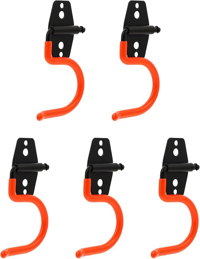 NOLITOY 5pcs Heavy Duty Metal Wall Mounted Hooks Large Capacity Storage Hangers by NOLITOY