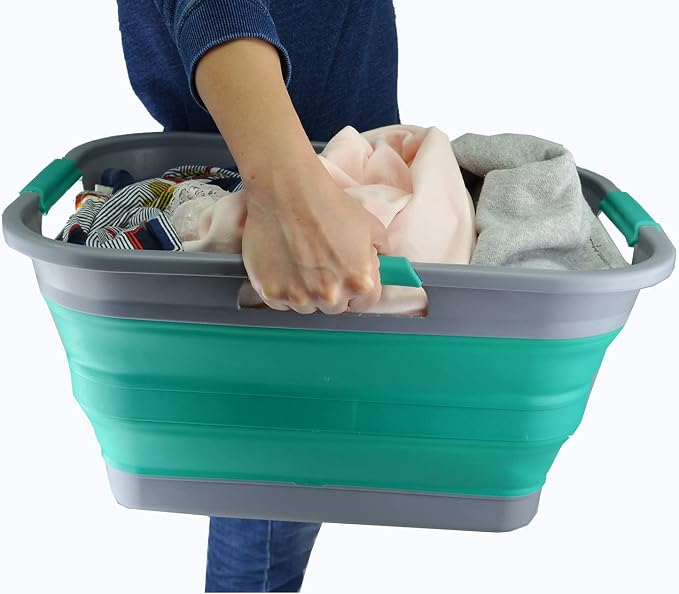 SAMMART 30L Collapsible Plastic Laundry Basket - Image 6