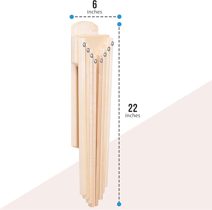 Pennsylvania Woodworks Wall Mounted Clothes Drying Rack - Image 4